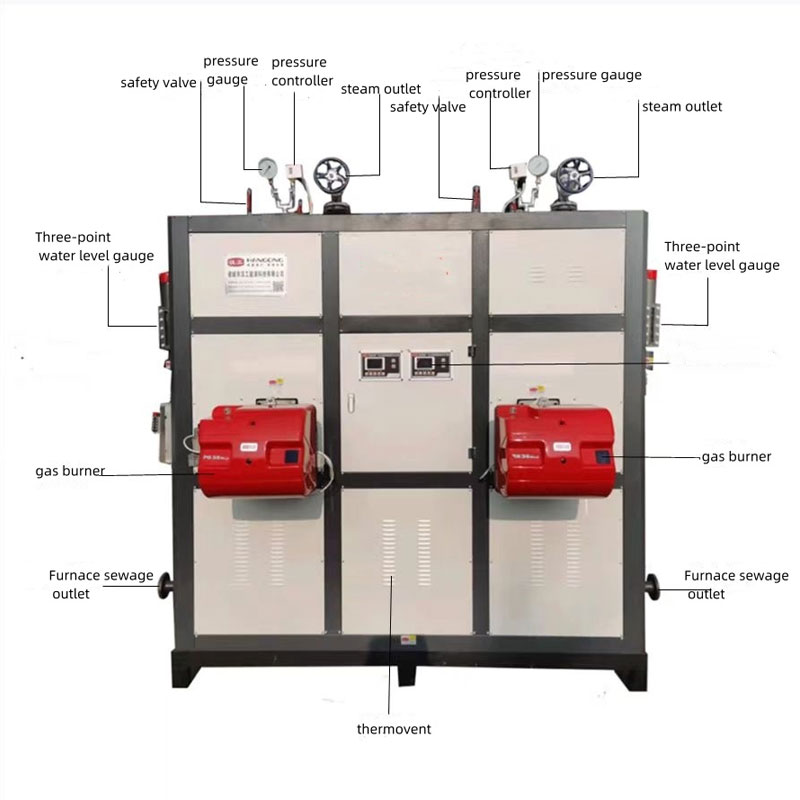 Automatic control gas/diesel steam generator