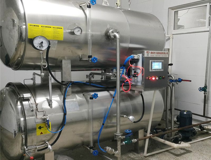 Semi-Automatic Steam Heating Double Layers Water Immersion Retort