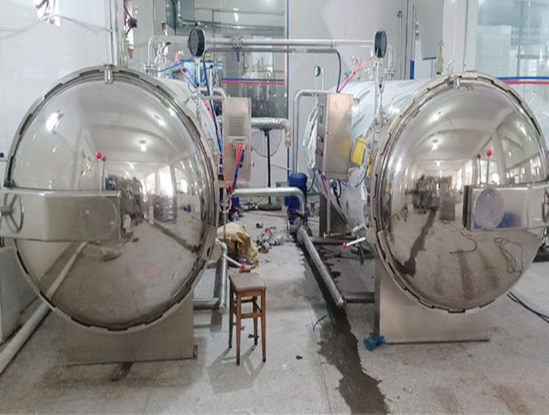 Fully Automatic 2 Retorts Connection Type Autoclave